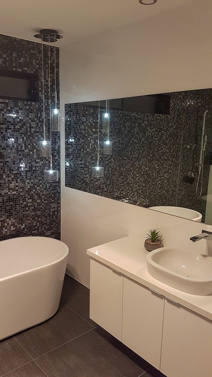 Bathroom lighting and exhaust fan installation
